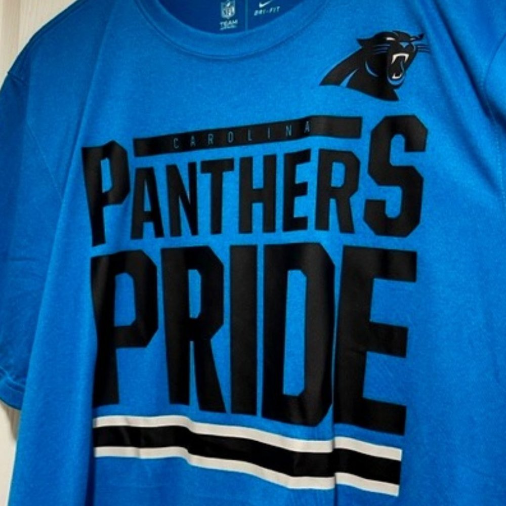 Men's Dri Fit T-Shirt Carolina Panther Pride Size L